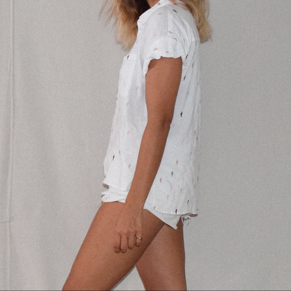 Cactus Print Button-Down